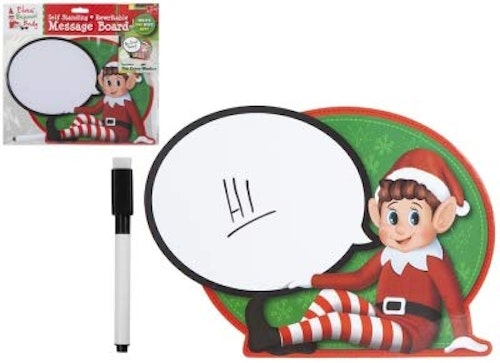 Elf Speech Bubble Wipe Self Standing Sign