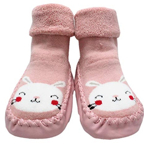 Pink Bunny Moccasins