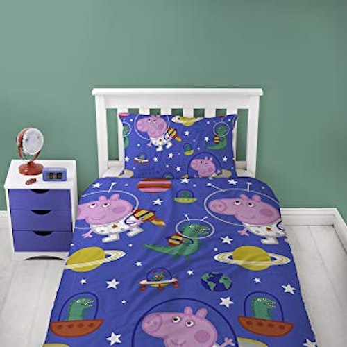 Space Peppa Pig Peppa Pig u0026amp; George Pig Single Duvet Cover