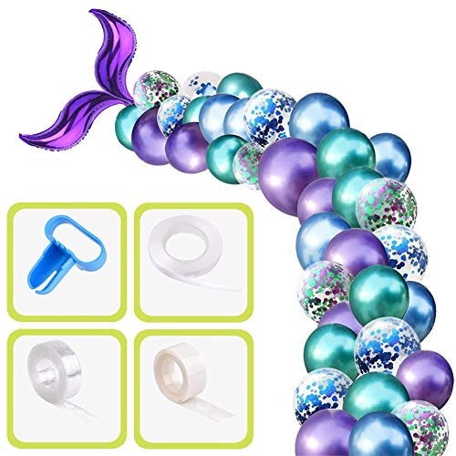Mermaid Party Metallic Balloons Garland