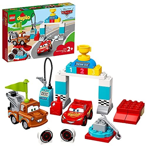 LEGO 10924 DUPLO Cars Lightning McQueenu0026#039;s Race Day Disney Pixar Cars Toy
