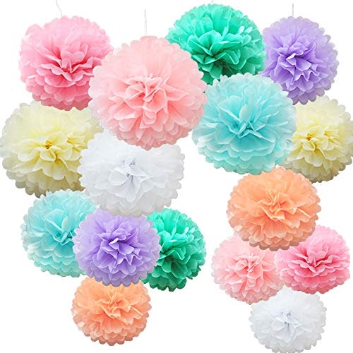 Time to Sparkle Tissue Paper Pom Poms