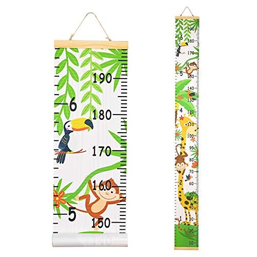 Beinou Wall Height Chart Growth Chart for Kids Wooden Wall Ruler