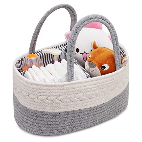 Cotton Rope Baby Nappy Storage Basket