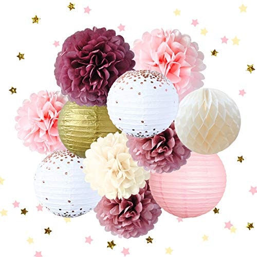 NICROLANDEE Dusty Rose Party Decoration Kit