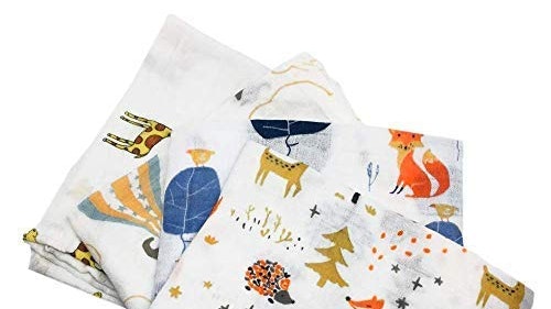 Animal Friends Muslin Squares