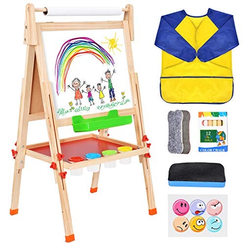 Battop Deluxe Wooden Art Easel Kids