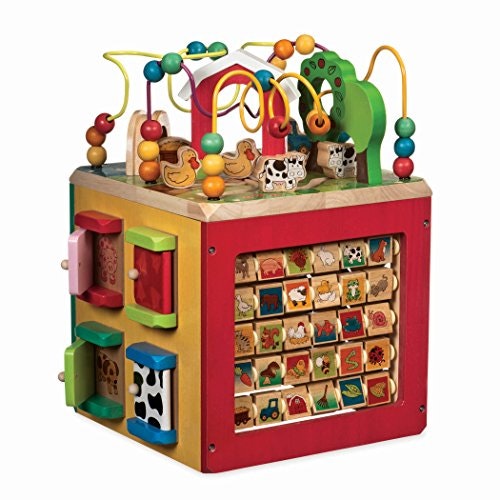 Battat u2013 Wooden Activity Cube