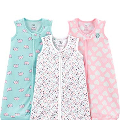 Simple Joys by Carteru0026#039;s Baby Cotton Sleeveless Sleep Bags (Pack of 3)