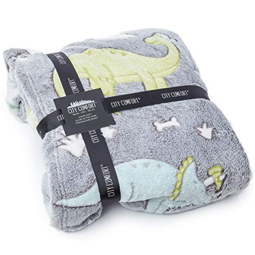 Glow In The Dark Dinosaur Fleece Blanket