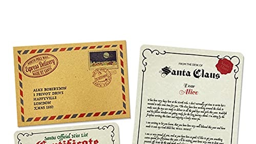 The UK Factory Personalised Letter and Certificate From Santa Claus