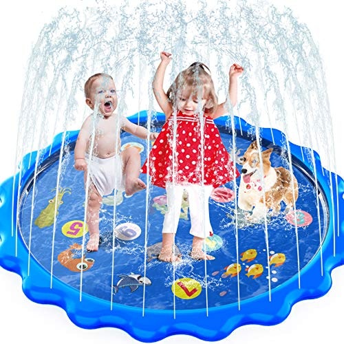 MOZOOSON Splash Pad, Sprinkler u0026amp; Splash Play Mat