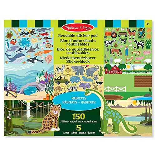Melissa u0026amp; Doug Reusable Sticker Pad u2013 Habitats