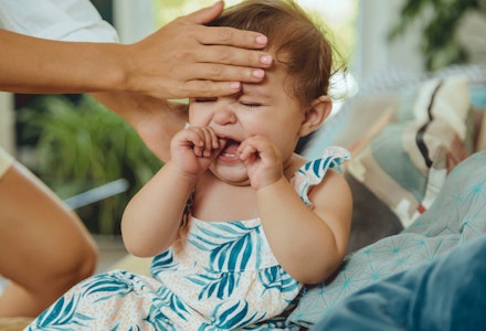 baby with temperature