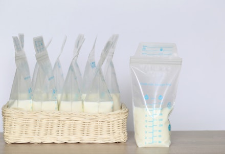 breast milk in storage bags