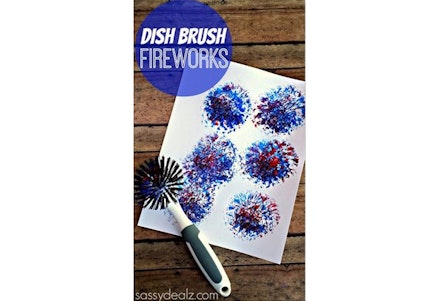 dish brush fireworks