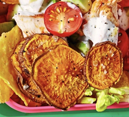 healthy lunchbox ideaas sweet potato crisps