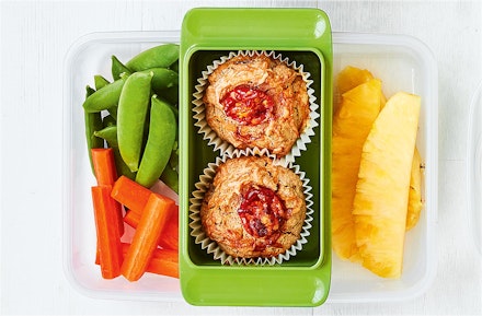 healthy lunchbox ideas tomato and bacon muffins