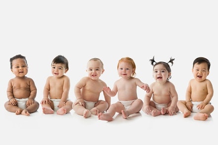 multi ethnicity babies ginger chinese black