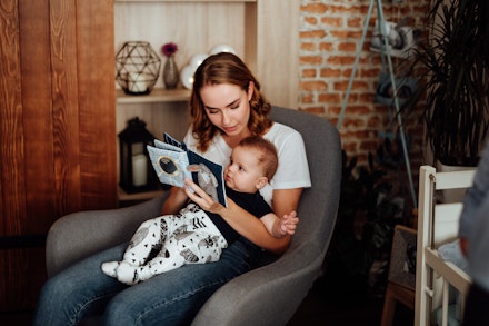 mum reading to baby