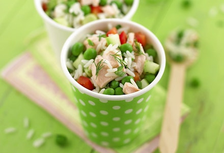 Salmon and rice salad by Annabel Karmel Salmon and rice salad by Annabel Karmel
