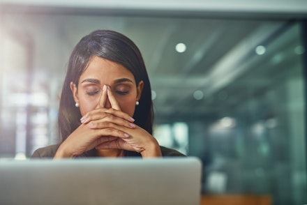 stressed tired woman
