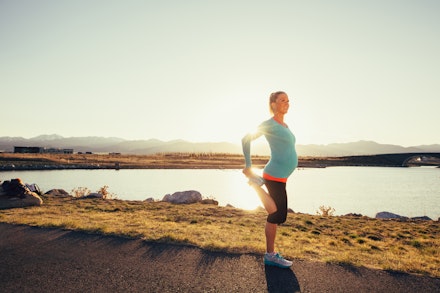 stretch woman pregnancy