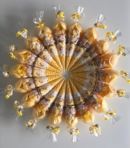 yellow sweet cones