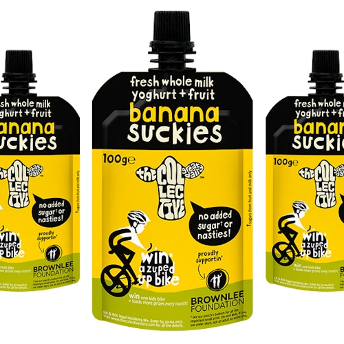 Banana suckies pouches, 79p per 100g pouch, available from Waitrose and Ocado (thecollectivedairy.co.uk)