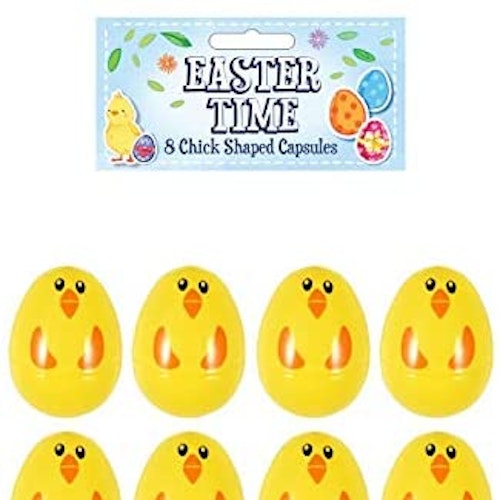24 Yellow Easter Chick Plastic Eggs