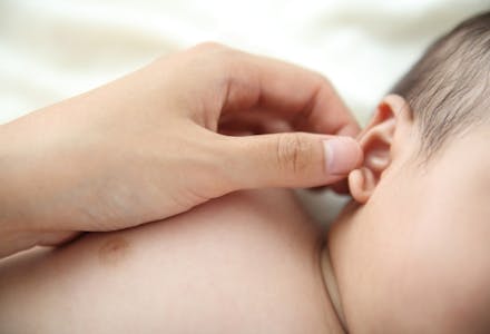 1) Fully developed hearing baby