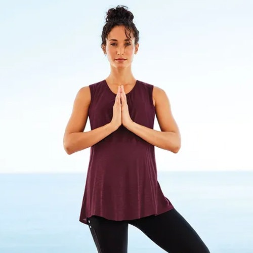 Jojo Maman Bebe Active Drape Maternity Yoga Top