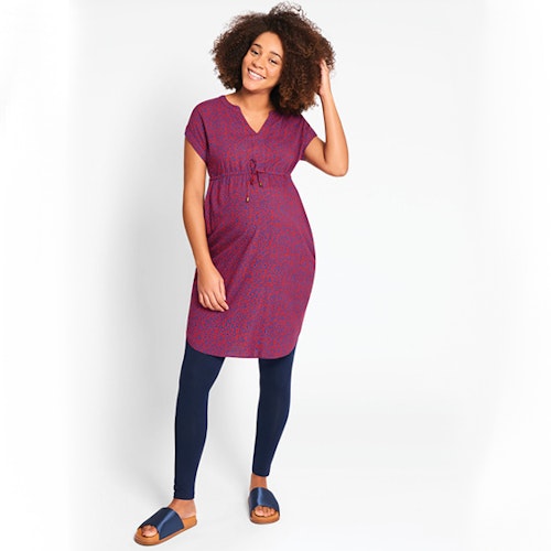 Animal print maternity tunic dress