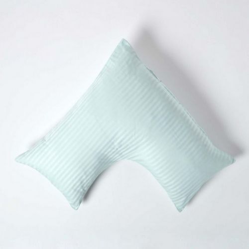 Aqua Blue Egyptian Cotton Super Soft V Shaped Pillowcase 330 TC