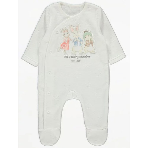 George of Asda Peter Rabbit White Sleepsuit