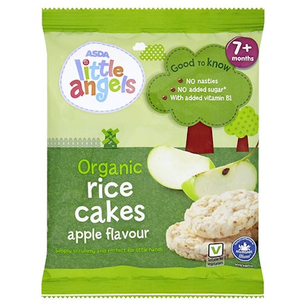 asda little angels organic rice cakes apple flavour 078