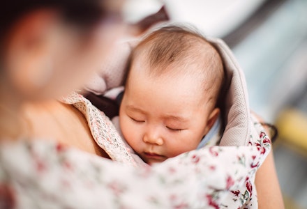 baby asleep sling