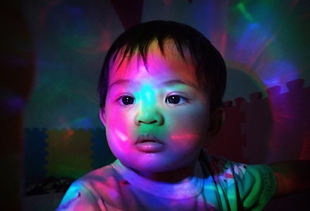 baby disco lights sensory play