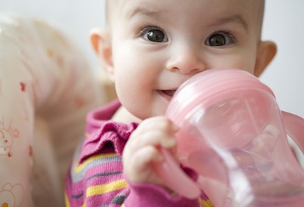 baby drinking water