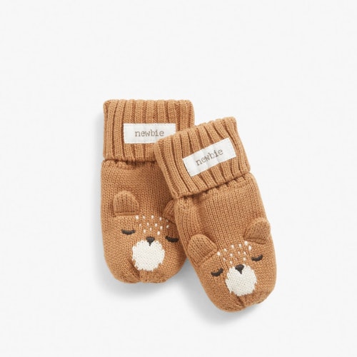 Baby knitted mittens