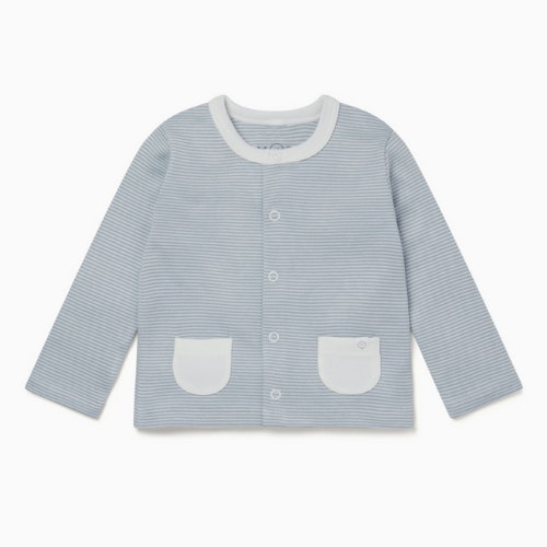 Baby Mori Blue Stripe Cardigan