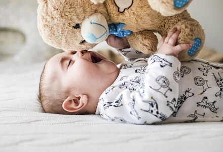 baby with teddy bear