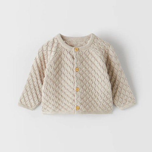 Beige baby cardigan