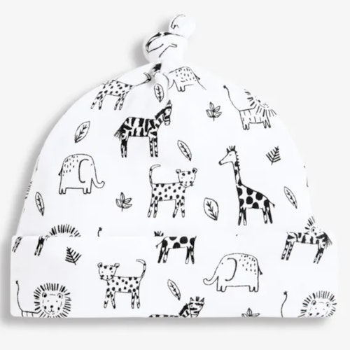 Black u0026amp; White Safari Baby Hat