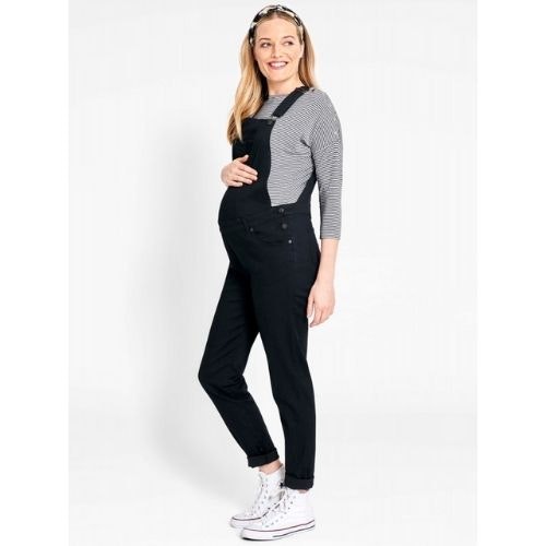 Black maternity dungarees