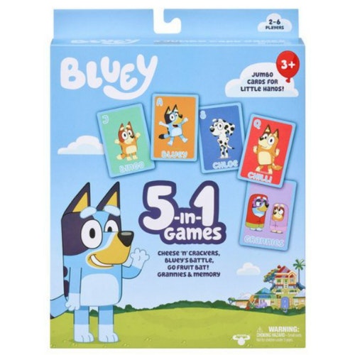 Bluey 5 In 1 Card Game