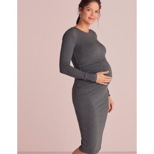 Maternity Ribbed Jersey Dress