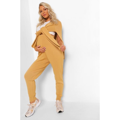 Boohoo maternity crew neck knitted lounge set