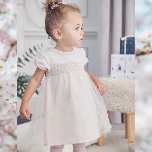 Champagne Smocked Dress
