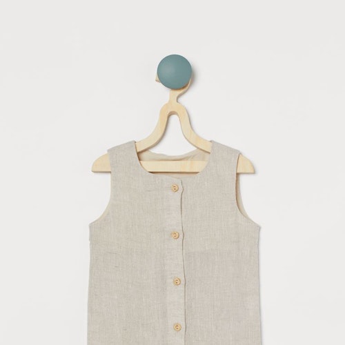 Sleeveless cotton romper suit
